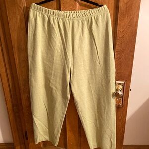 Country Shop cotton SET Pants/Shirt - size Large - light green
